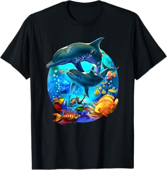 Dolphin Sea Life Save the Sea Marine Biology Aquarium T-Shirt
