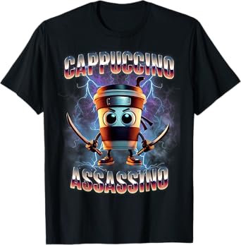 Cappuccino Assassino Brainrot Italian Meme T-Shirt