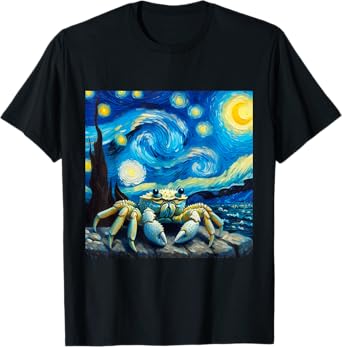 ghost crab Vincent van Gogh Starry Night T-Shirt