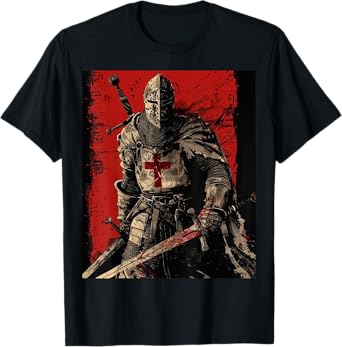 Knight Christian Templar Warrior Of God Crusader Gift T-Shirt