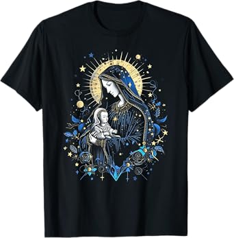 Jesus & Mother Mary, Virgin Mary, Catholic Art #19 T-Shirt