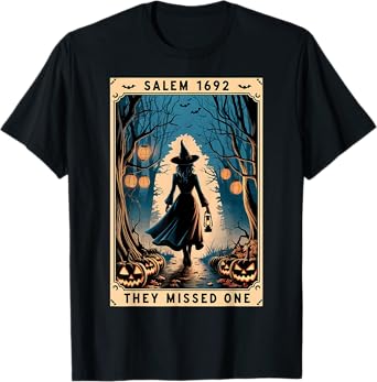 Salem 1692 They Missed One Halloween Witch Trials Women T-Shirt