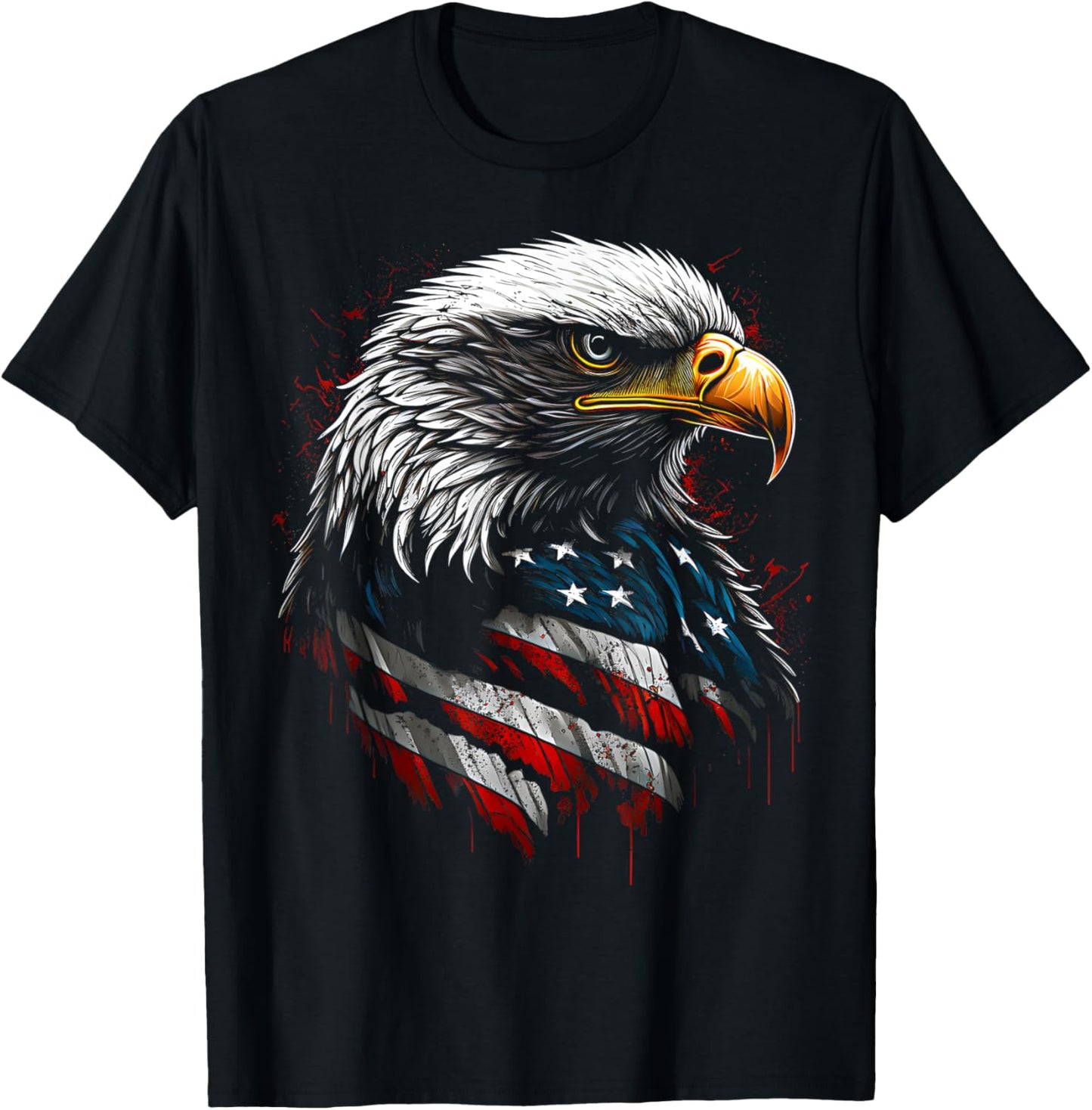 Bald Eagle Patriotic American Flag 4th Of July T-shirt
