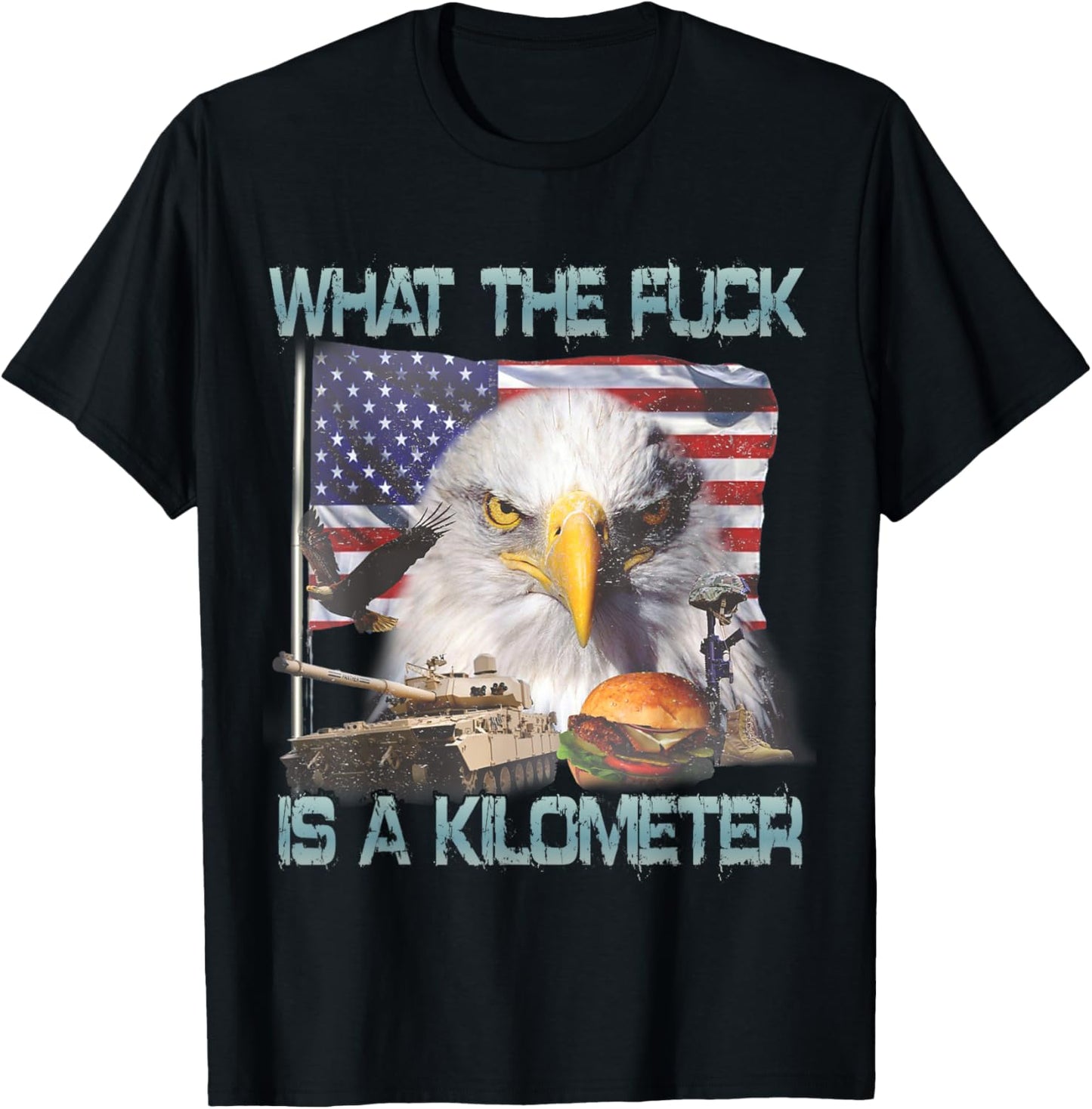 WTF What The Fck Is A Kilometer GeorgeWashington 4th of July T-Shirt