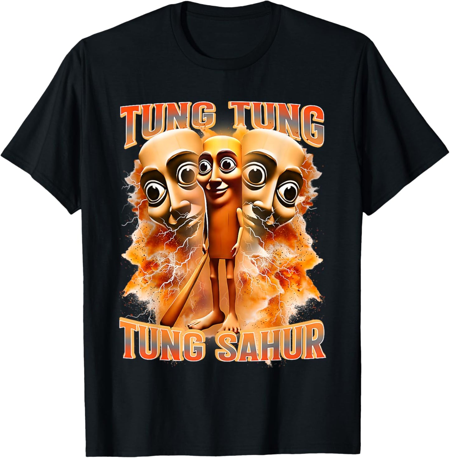 Tung Tung Tung Sahur Italian Brainrot Funny Meme T-Shirt