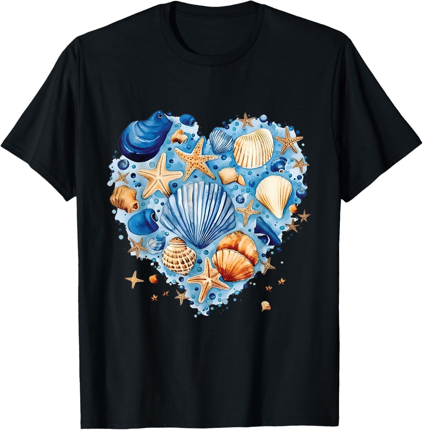 Beachy Seashell Coastal Grandma Starfish Ocean Summer Lovers T-shirt by TeeBrew