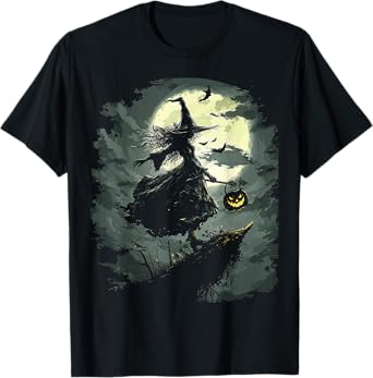 Witch Costume Halloween Spooky Art Witch T-Shirt