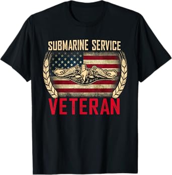U.S Military Submarines Service Veteran T-Shirt Patriotic T-Shirt for Women Men