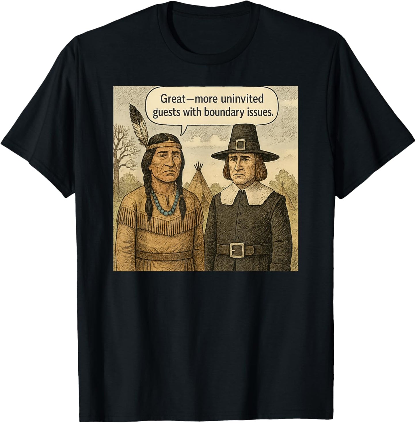 The Original Border Patrol illegal immigration joke, Indians T-Shirt