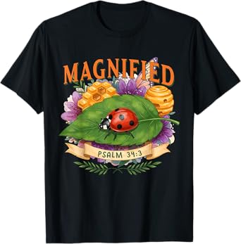 Magnified Christian Bible Verse Summer Vibes Religious Faith T-Shirt