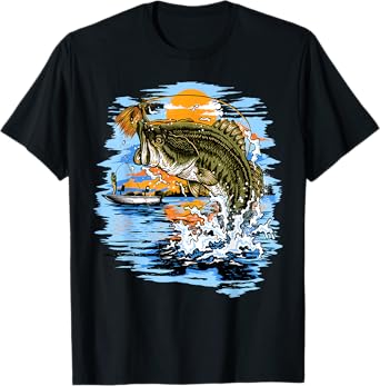 Large Mouth Bass Fishing T-Shirt