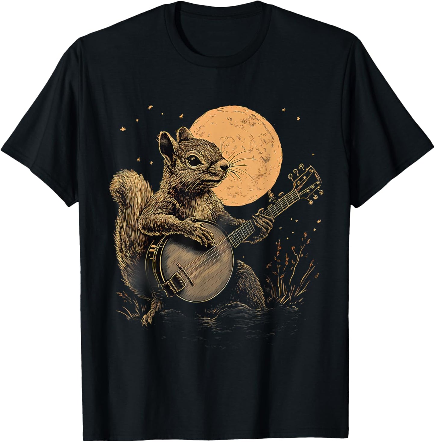 Squirrel Playing Banjo Squirrel Bluegrass Banjo Player T-Shirt