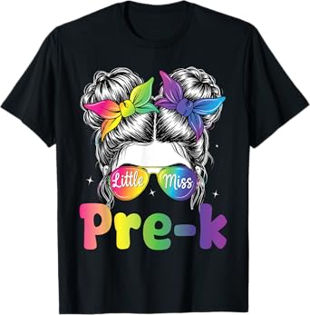 Little Miss PRE-K First Day Of School 1st Day Preschool Girl T-Shirt