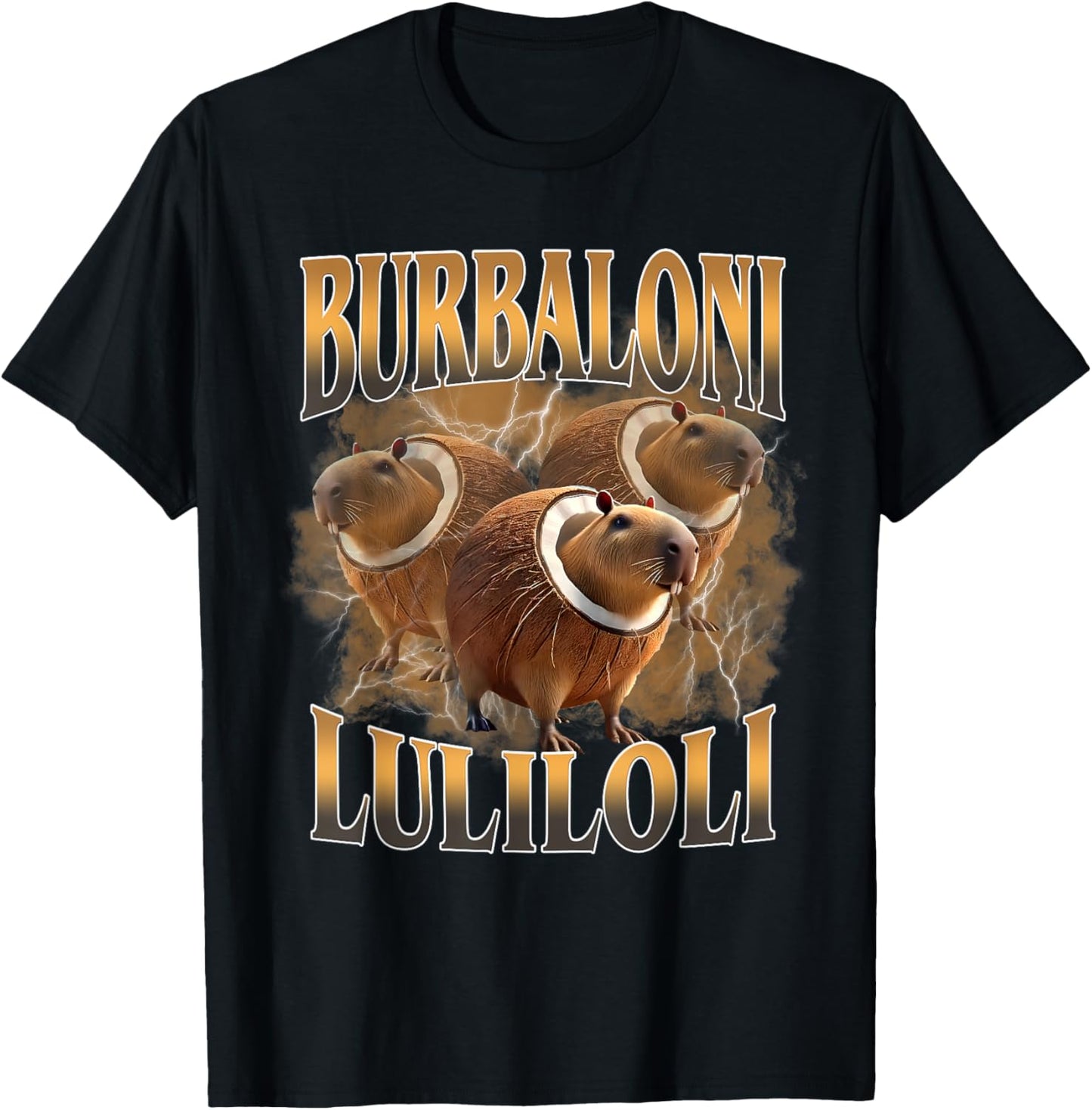 Funny Capybara Coconut Burbaloni Luliloli Italian Brainrot T-Shirt