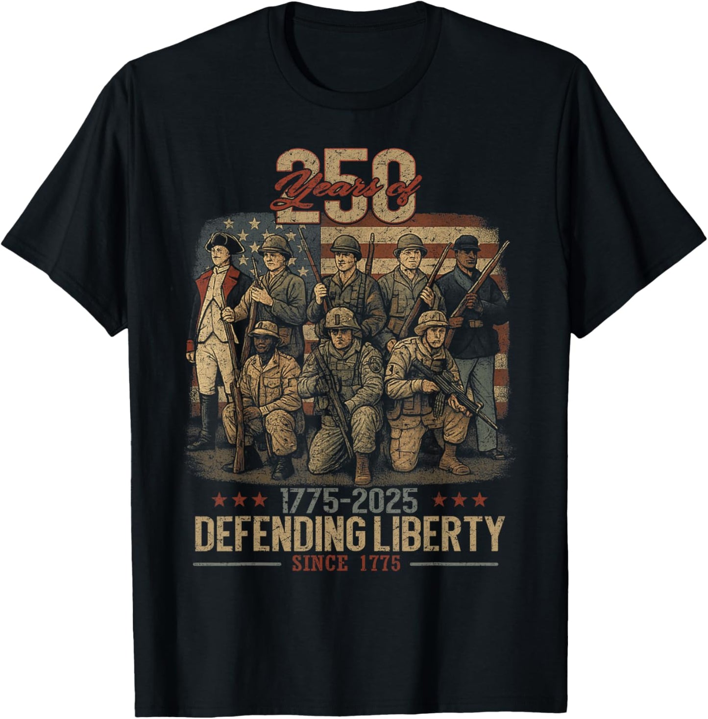 Patriotic USA Army Us Military Parade 250th anniversary 2025 T-Shirt