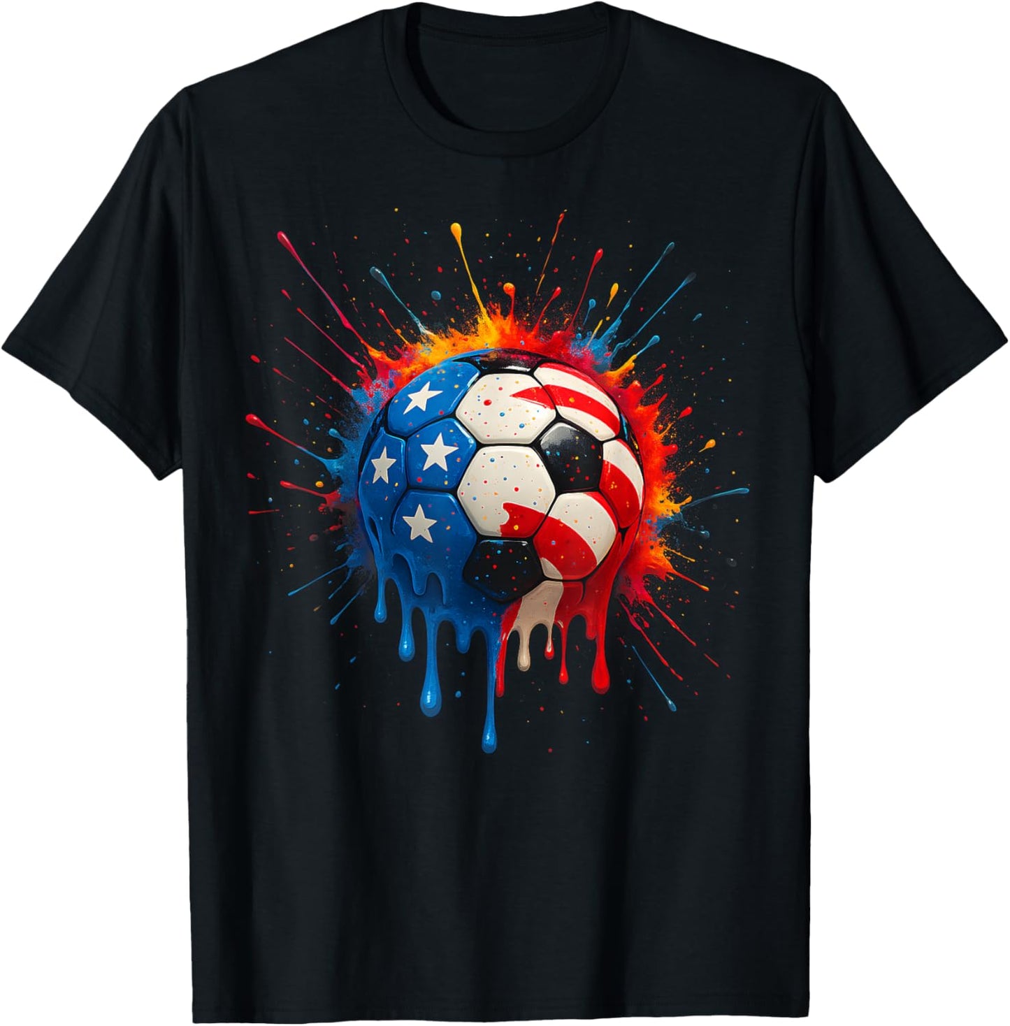 Cool Soccer Player Drip Sport For Boys Men Girls Women Kids T-shirt