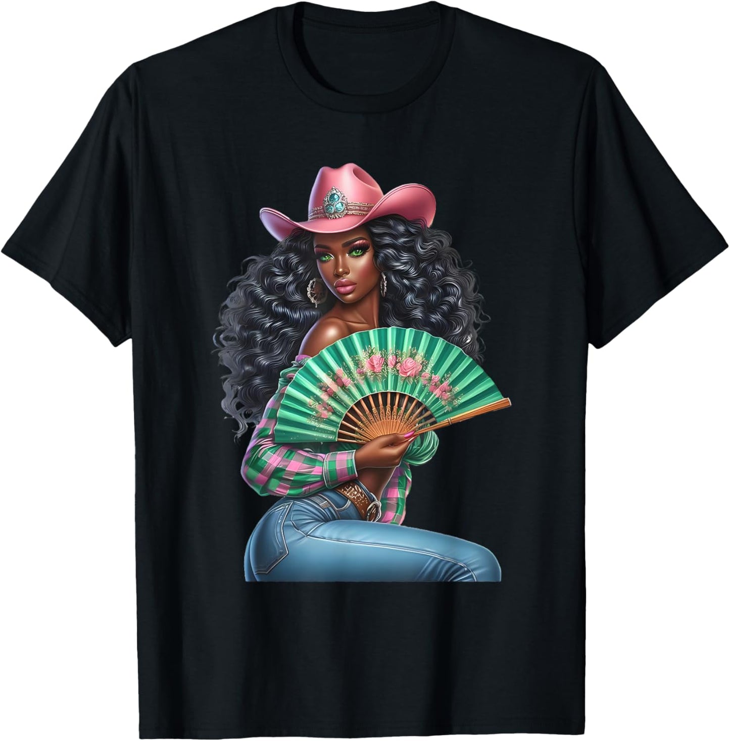 Black Cowgirl Melanin Western Country Women T-Shirt