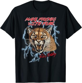 Talladega Nights Make Friends with Fear Cougar Vintage Movie T-Shirt