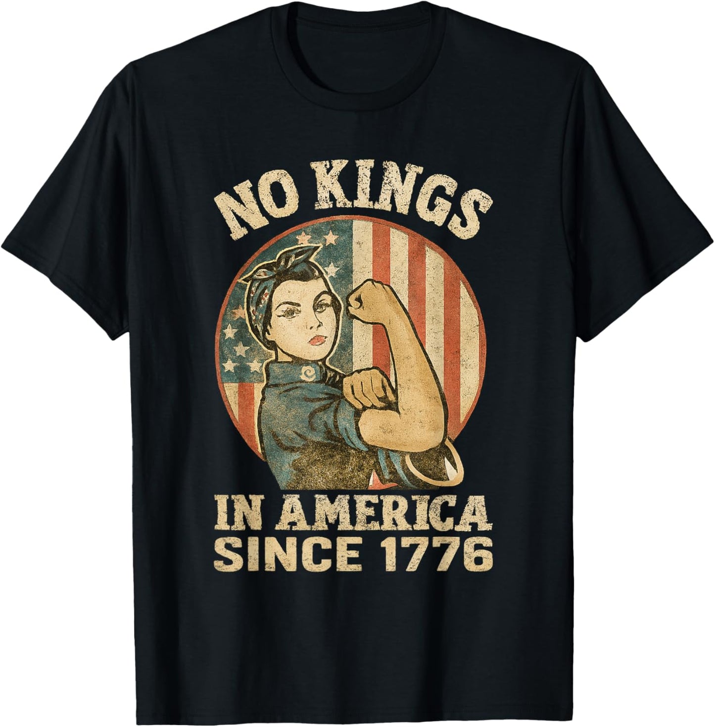 Vintage No Kings In America Since 1776 Women 4th Of July T-shirt