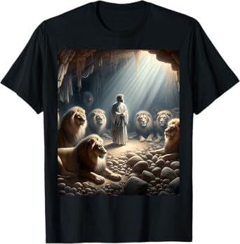 Daniel in the Lions Den Christian Faith Godโs Miracles T-Shirt