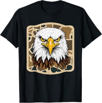 Eagles Camo Football Game Day School Mascot Team Spirit T-Shirt