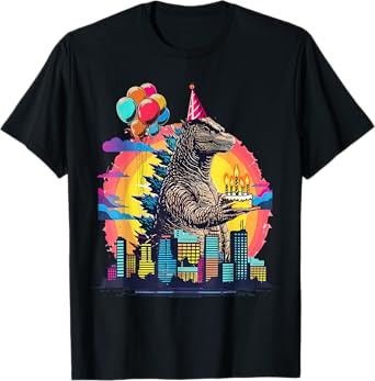 Kaiju Birthday Shirt Monster Movie Bday Decoration T-Shirt