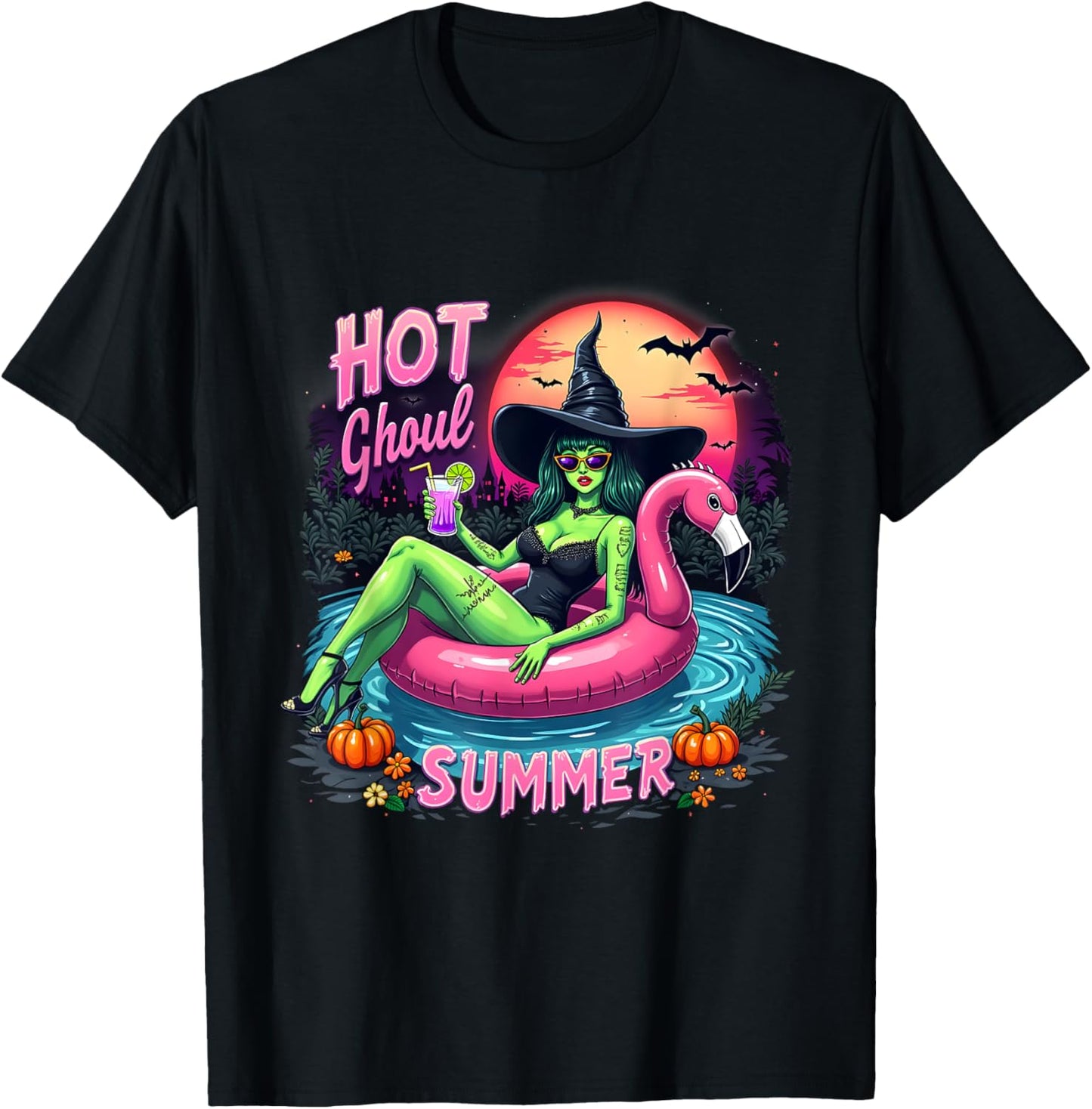 Funny Hot Ghoul Summer Summerween Vibes Skeleton Ice Cream T-shirt