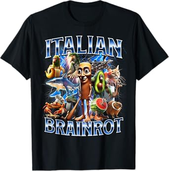 Italian-Brainrot AI Generated Animals Gen Z Men Women Youth T-Shirt