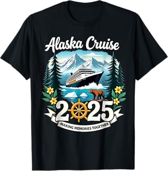 Matching Family Friends And Group Alaska Cruise 2025 T-Shirt