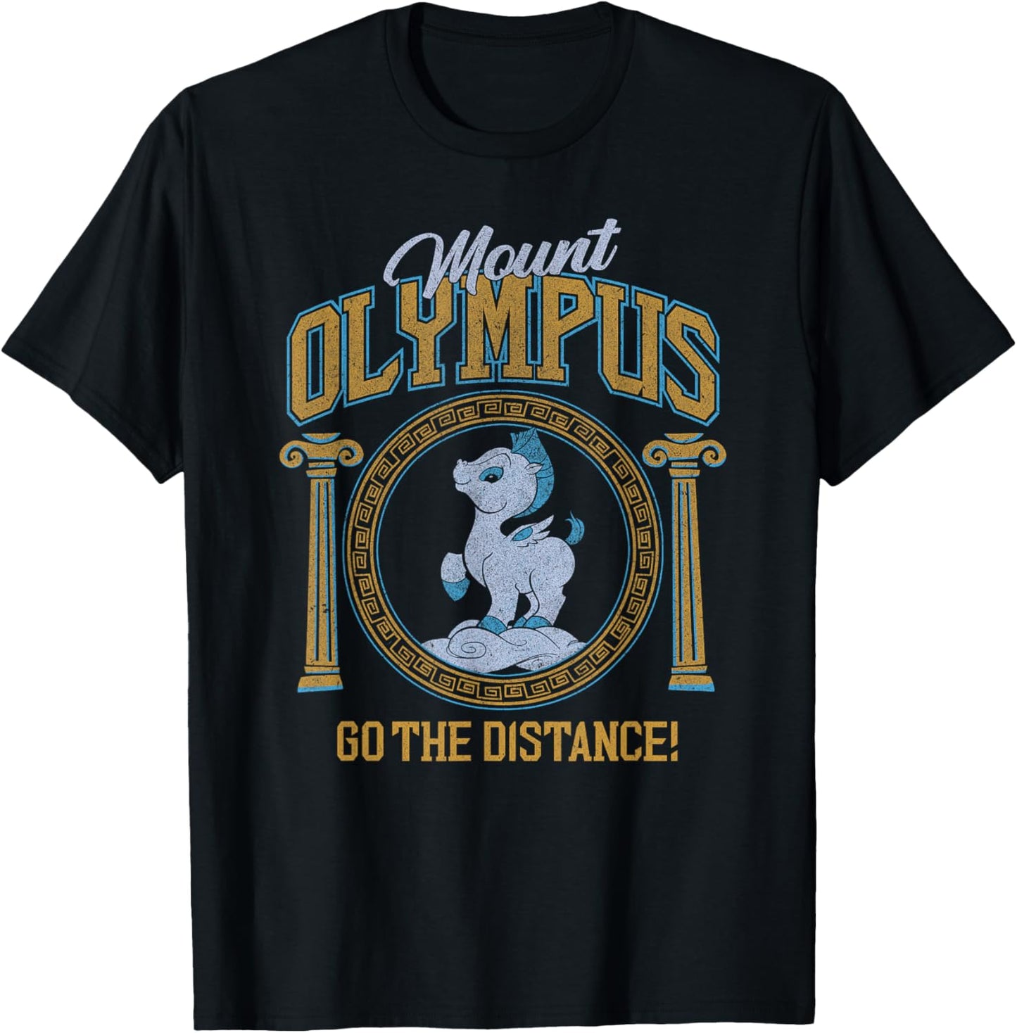 Disney Hercules Mount Olympus Baby Pegasus Distressed Logo T-Shirt