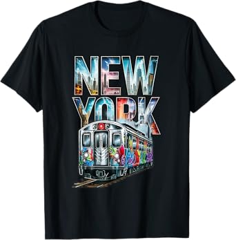 New York Train Graffiti Style Nyc Subway Car Street Hip Hop T-Shirt