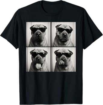 Funny Shar Pei Dog Lover Cute Sharpei Photo Booth Men Women Kids T-Shirt