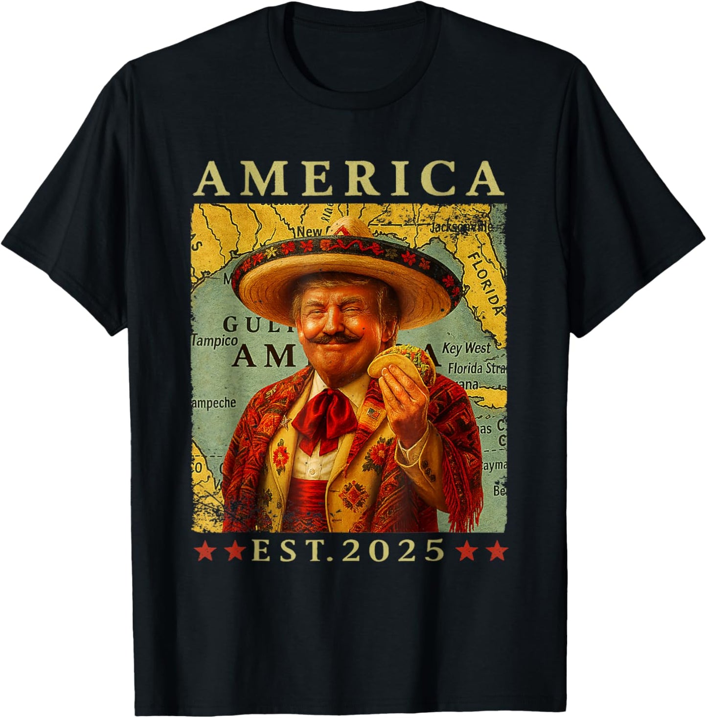 America Est 2025 Retro Vintage Beach Tee T-Shirt