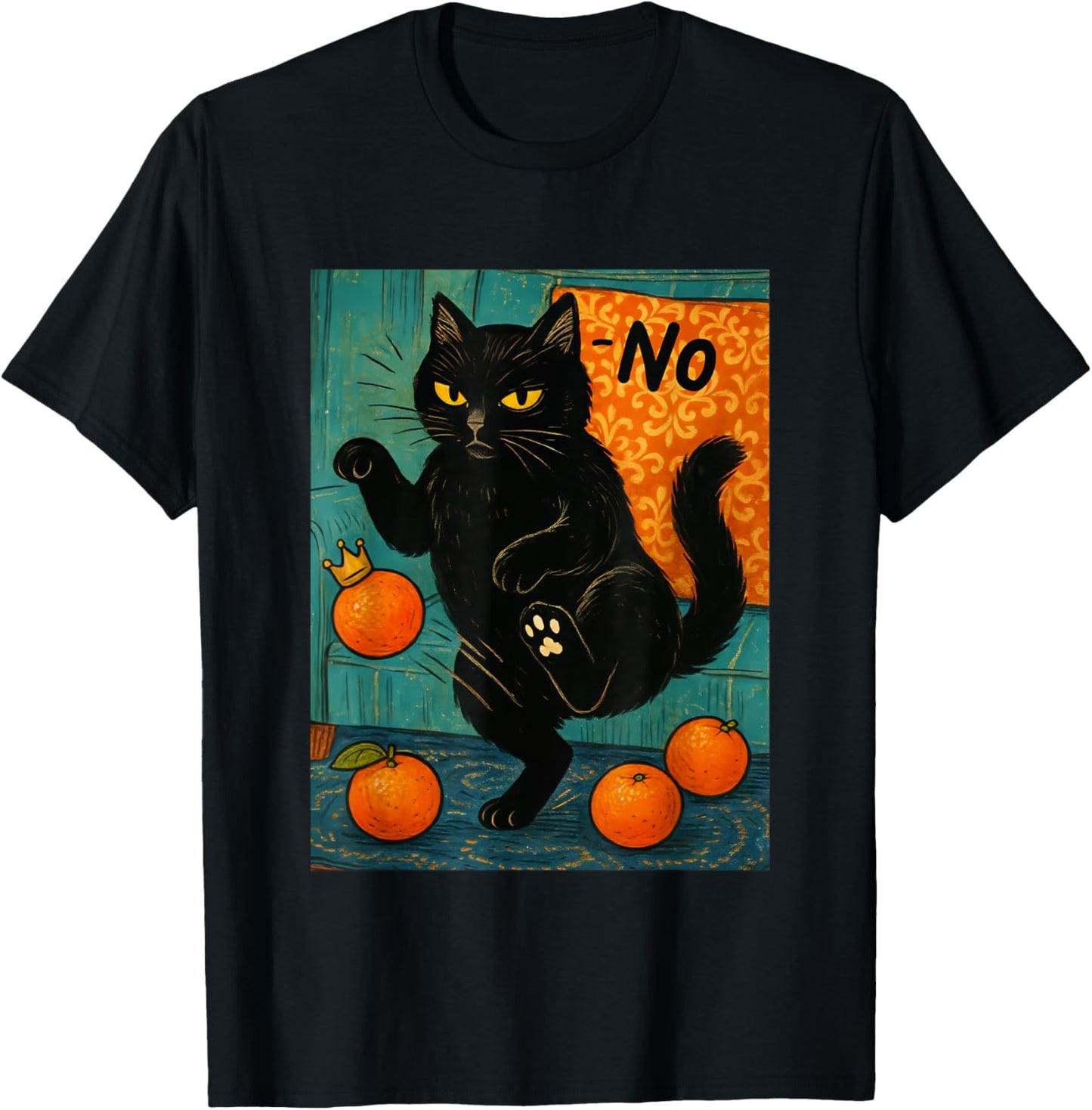 No Kings in America Black Cat Political Anti Trump Protest T-Shirt