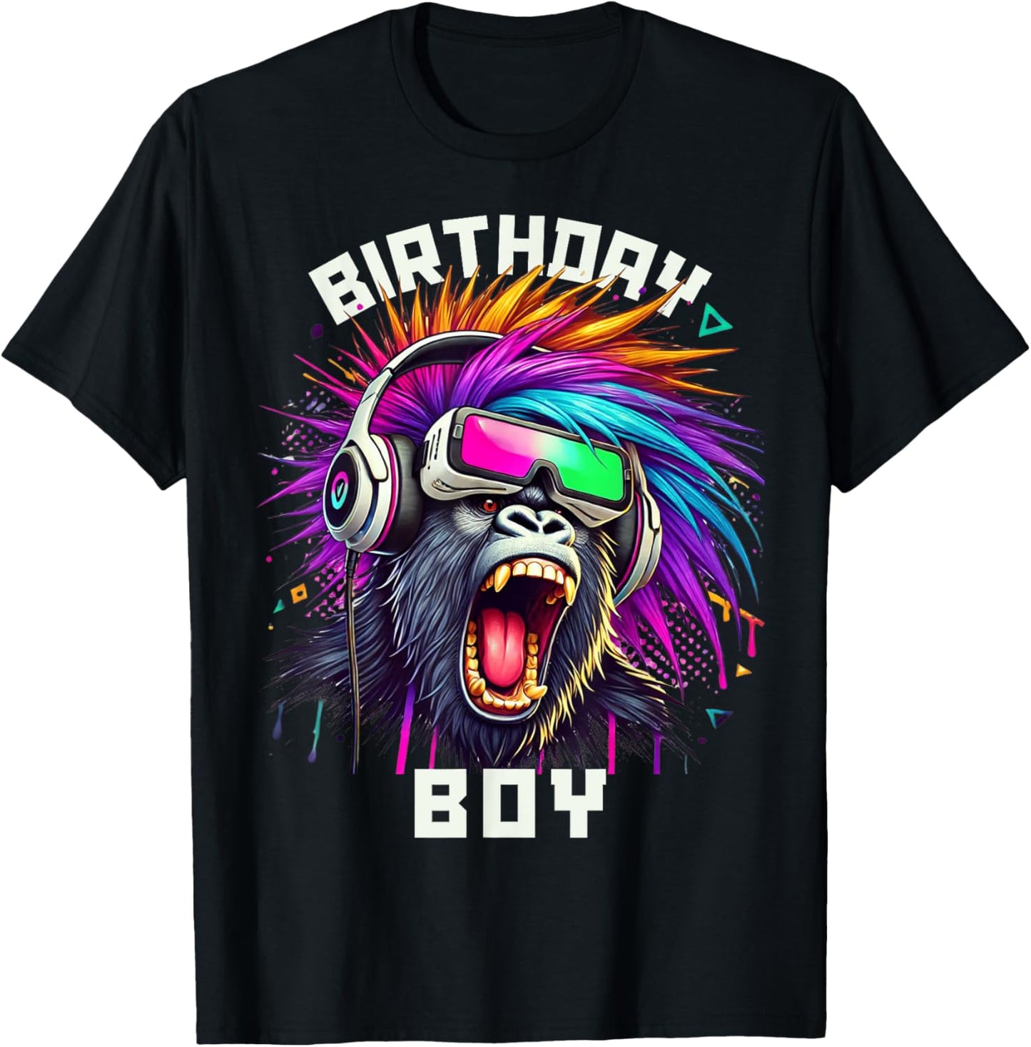Birthday Boy Funny Gorilla Party Shirt for Boys & Adults by TeeBrew