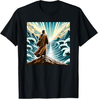 Moses Splitting Red Sea Religious Art History T-Shirt