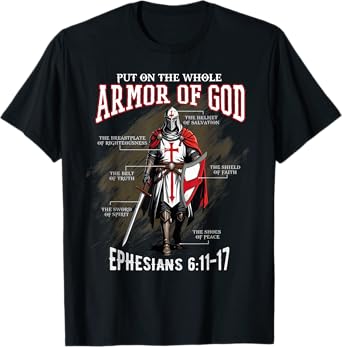 Full Armor of God Men Women Kids Christian Bible Verse Gift T-Shirt