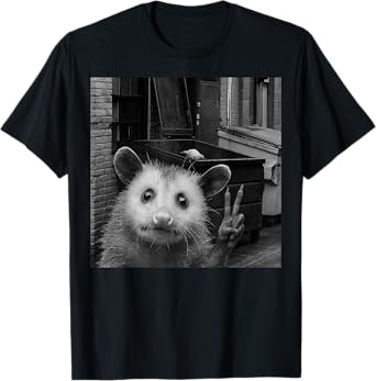 Opossum Selfie With Trash Bin Funny Gifts For Men Women Kid T-Shirt