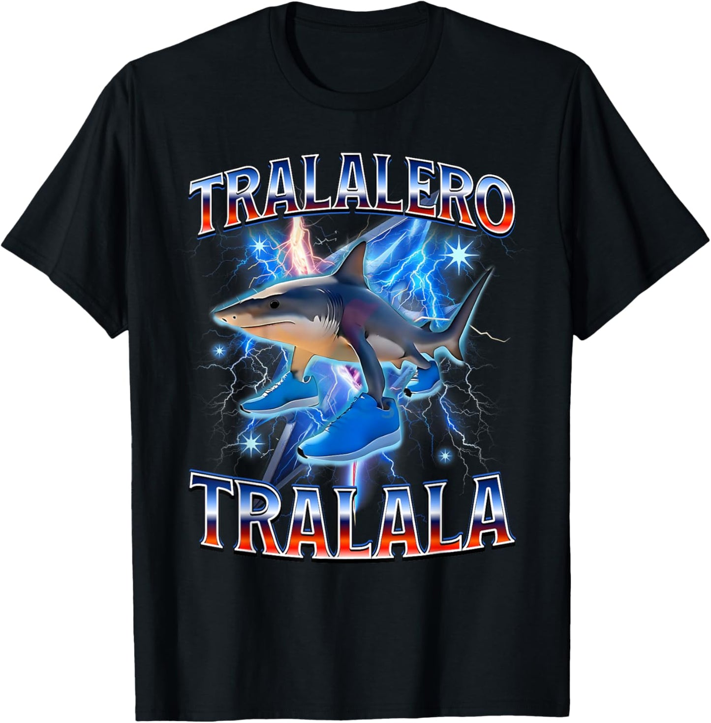 Tralalero Tralala Funny Italian Brainrot Meme Boys Kids T-Shirt
