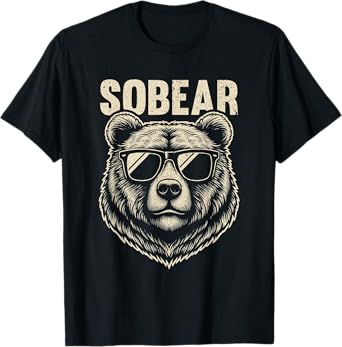 Sobriety Anniversary Sober AA NA Recovery Sobear T-Shirt