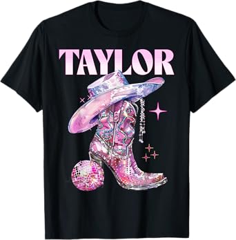 Taylor Outfit Pink Shirt Teen Girls Youth Women Name T-Shirt