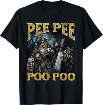 PeePee PooPoo Funny Hard Skeleton Meme Bootleg T-Shirt
