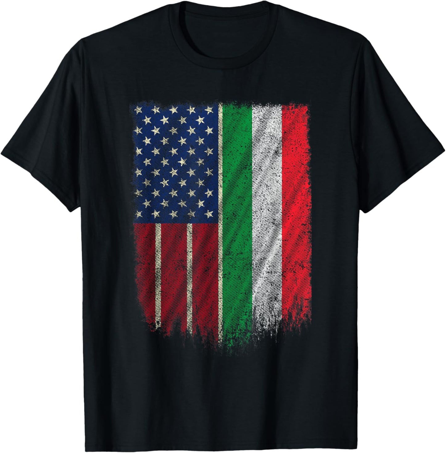 Italian American Flag Patriotic USA T-Shirt