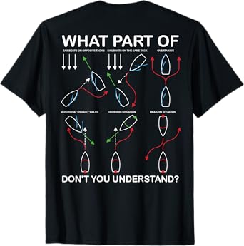 Right-Of-Way Navigation Rules Sailing Ship Sailor BACKPRINT T-Shirt