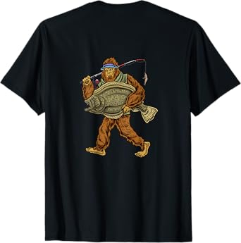 Flounder Fishing Bigfoot Fishermen T-Shirt
