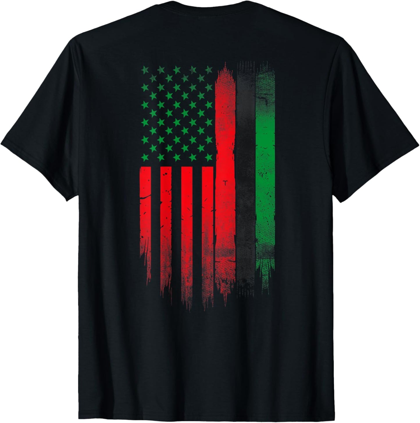 Juneteenth Red Green Black History American African flag T-Shirt