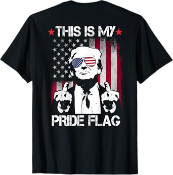 This Is My Pride Flag USA American 4th Of July On Back T-Shirt