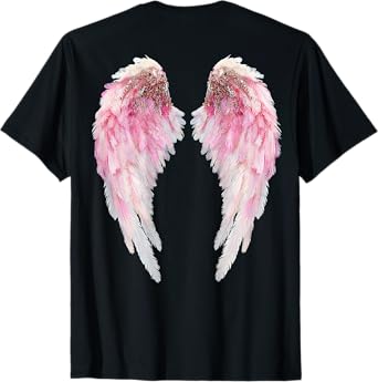 Angel Wings Pink Graphic T-Shirt