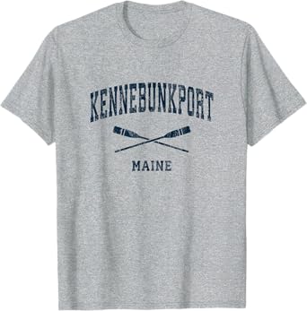 Kennebunkport Maine Vintage Nautical Paddles Sports Oars T-Shirt