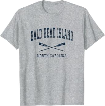 Bald Head Island North Carolina Vintage Nautical Paddles Spo T-Shirt